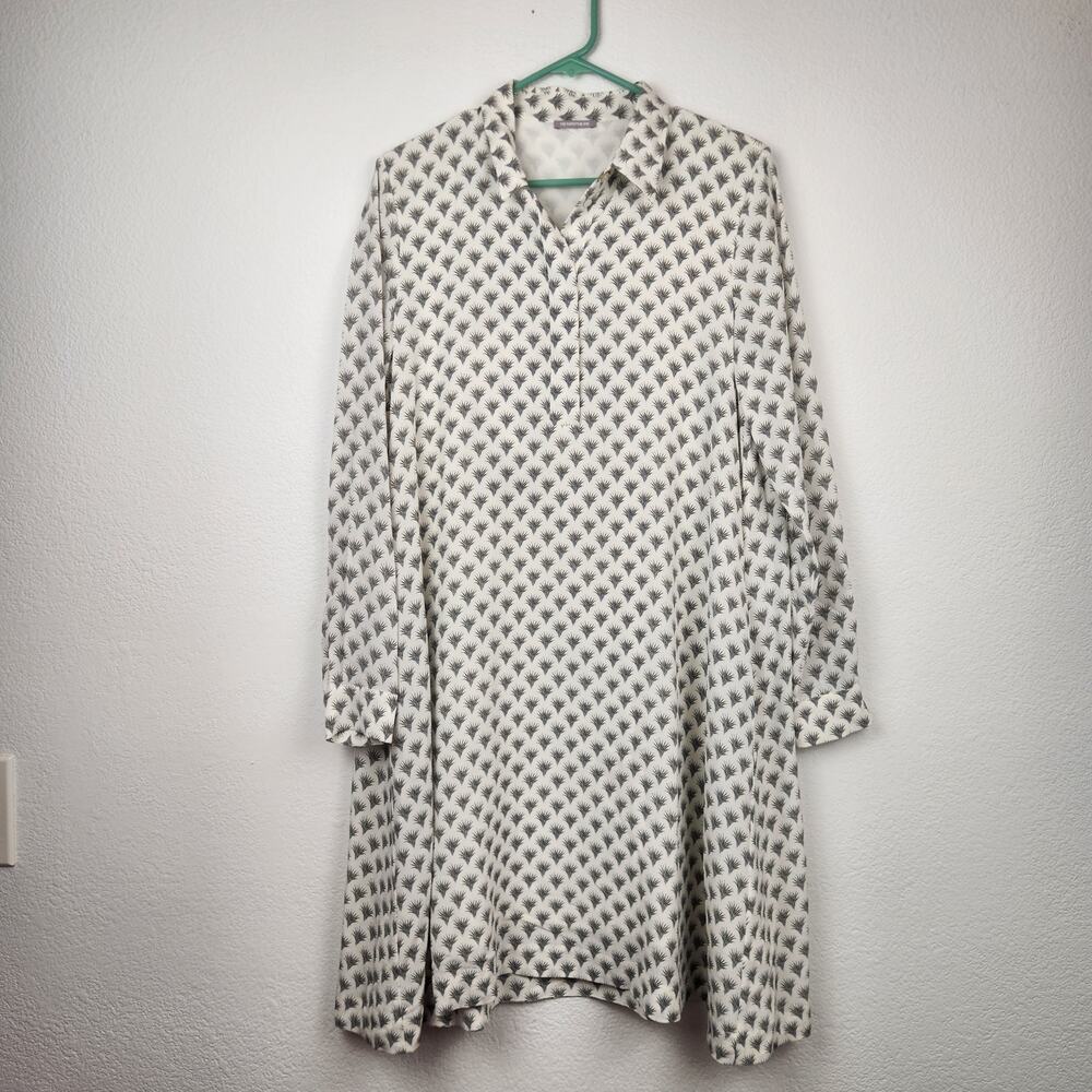 Hemisphere Cactus Print Dress Size Small NWT Long Sleeve Pockets Oversized